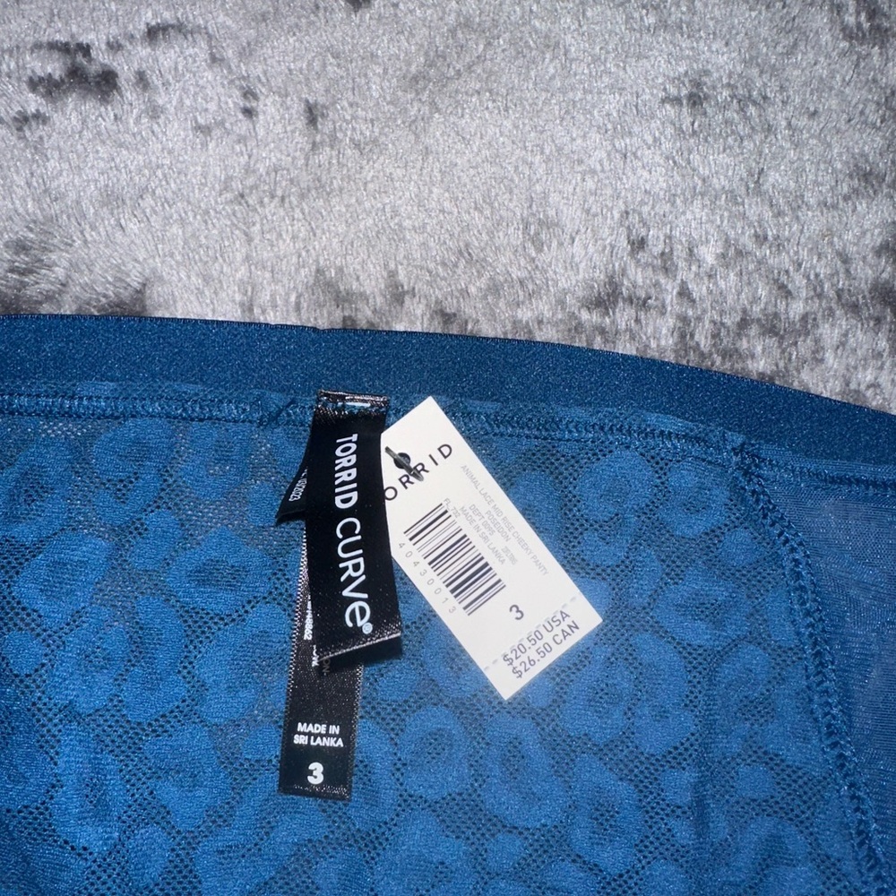 Torrid Blue Leopard Print Sheer Panties - Picture 5 of 6